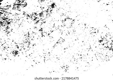 Grunge black and white vector texture. Monochrome dirty background. Abstract worn surface