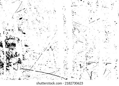 Grunge black and white vector texture. Monochrome dirty background. Abstract worn surface