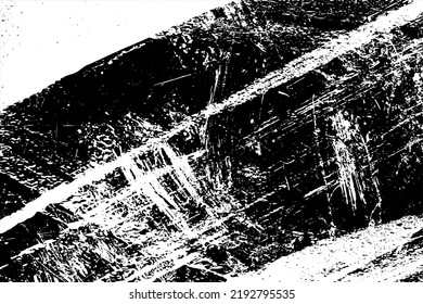 Grunge textura vectorial en blanco y negro. Fondo sucio monocromo. Resumen de la superficie desgastada