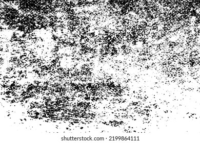 Grunge black and white vector texture. Monochrome dirty background. Abstract worn surface