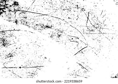 Grunge black and white vector texture. Monochrome dirty background. Abstract worn surface