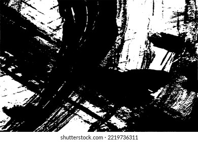 Grunge black and white vector texture. Monochrome dirty background. Abstract worn surface