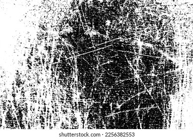 Grunge black and white vector texture. Monochrome dirty background. Abstract worn surface