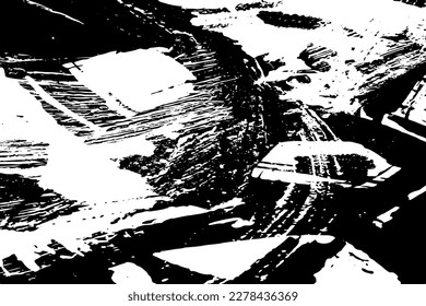 Grunge black and white vector texture. Monochrome dirty background. Abstract worn surface