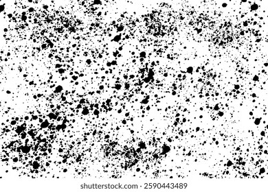 Grunge black and white vector texture. Monochrome dirty background. Abstract worn surface