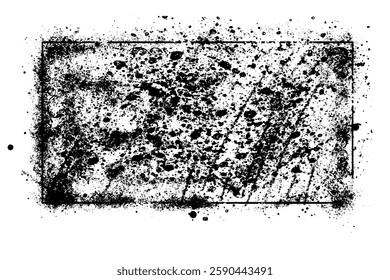 Grunge black and white vector texture. Monochrome dirty background. Abstract worn surface