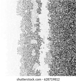 Grunge Black And White Vector Texture Template. Vintage Effect With Noise And Grain