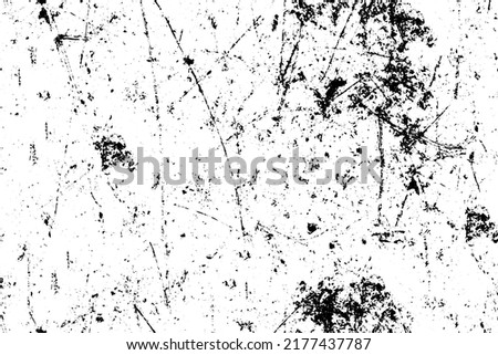 Grunge black and white vector texture. Monochrome dirty background. Abstract worn surface