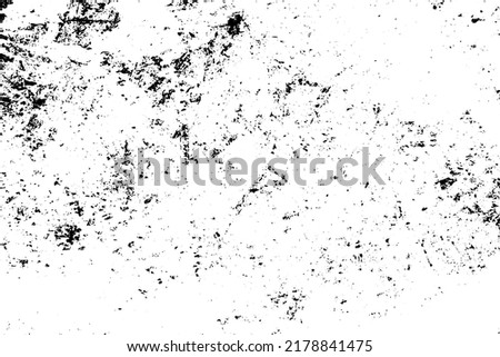 Grunge black and white vector texture. Monochrome dirty background. Abstract worn surface