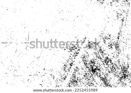 Grunge black and white vector texture. Monochrome dirty background. Abstract worn surface Foto stock © 