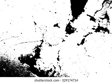 Grunge black and white wall background. vector