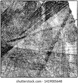 Grunge is black and white. Worn dark monochrome background. The texture of the old destroyed surface. Vector pattern of cracks and chips