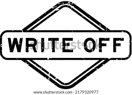 Grunge black write off word rubber seal stamp  on white background