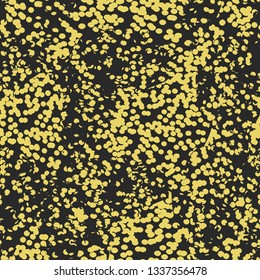 Grunge, negras y amarillas vectoriales sin fisuras. Fondo texturado visto. Fondo moderno. Plantilla para textil de moda, papel pintado, impresión, web, tarjeta, cartón, banner, ropa.