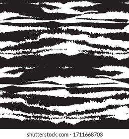 Grunge black zebra stripes seamless vector pattern. Black texture on white background for fabric, wallpaper, scrapbooking projects, invitation cards or backgrounds.pattern design.