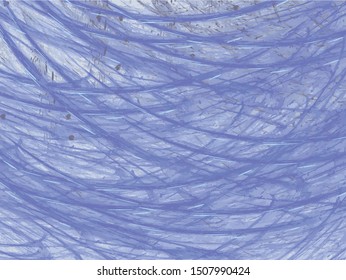Grunge blue abstract background on white backdrop. Rectangular horizontal medium rough design. Vector image