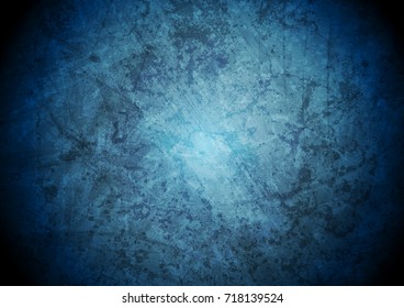 Grunge blue abstract wall texture design. Vector background