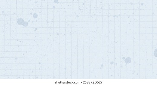 Grunge blue background with checkered paper texture. Bold blue ink splashes, messy paint drips and halftone pattern, artistic design.