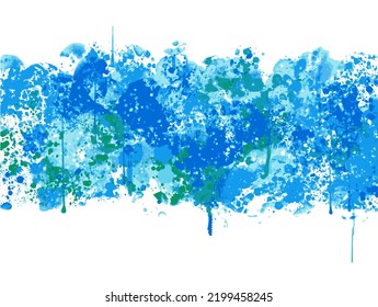 Una textura de fondo azul grunge, compuesta de manchas y manchas abstractas de tinta.

