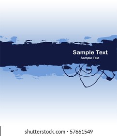 Grunge blue banner