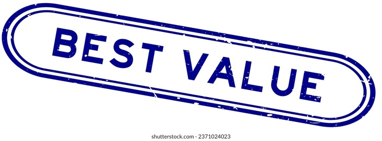 Grunge blaue Bestwerte Wort-Kautschuk-Siegel auf weißem Hintergrund