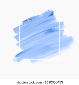Grunge blue brush paint texture design acrylic stroke vector. Perfect design for headline, logo and banner. 