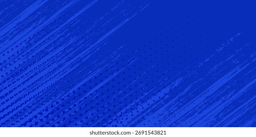 Grunge fondo de gradiente de color azul. Pincel grunge de textura moderna con patrón de puntos. Estilo cómico o puntos deportivos con diseño grunge.