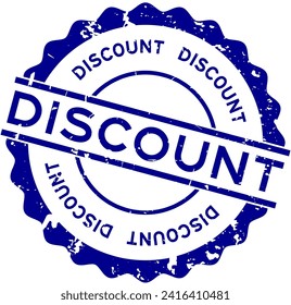 Grunge blue discount word round rubber seal stamp on white background