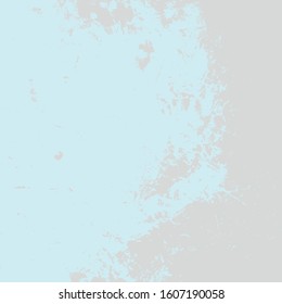 Grunge blue rough dirty background. Overlay aged grainy messy template. Brushed paint cover. Empty aging design element. Distress urban used texture. Renovate wall frame grimy backdrop. EPS10 vector