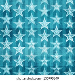 grunge blue stars seamless pattern