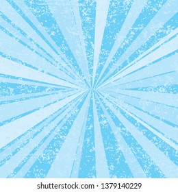 Grunge blue sun rays background