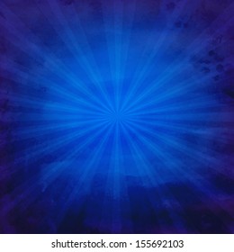 Grunge Blue Texture With Sunburst With Gradient Mesh, Vector Illustration
