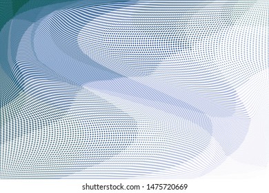 Grunge blue white halftone dots pattern texture background. Low poly design. Modern gradient monochrome dotted vector illustration. Abstract wavy lines. Triangular polygon backdrop