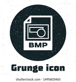 Grunge BMP file document. Download bmp button icon isolated on white background. BMP file symbol.  Vector Illustration