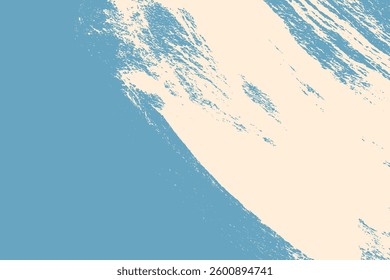 Grunge bold brush stroke background. Grunge texture banner template with space for text and grunge smudge for presentations, cover, ad, website, poster, card. Blue and beige design