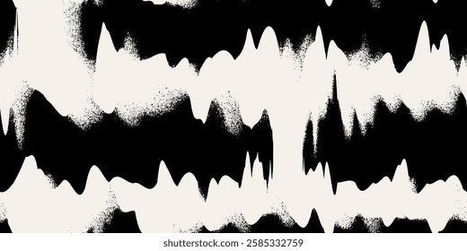 Grunge bold geometric seamless pattern. Vintage fabric texture. Repeatable black distress backgrounds. Vector illustration