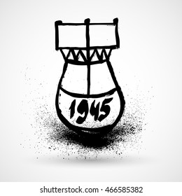 Grunge bomb icon