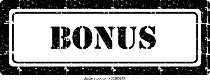Grunge bonus  rubber stamp, vector illustration