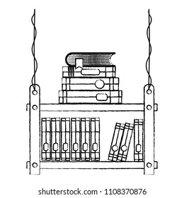 grunge books education inside interior wood shelf