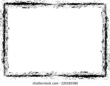 Grunge Border Frame . Abstract Background Template . Vector Illustration .