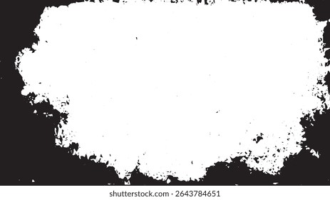 Grunge Border Frame with Distressed Ink Texture and Clean Center for Overlay Use