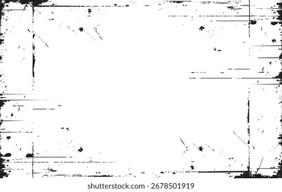Borda Grunge e Quadro - Design de textura angustiada