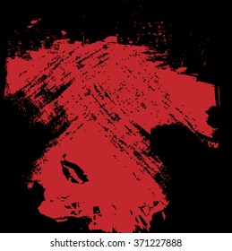 grunge border frame red black background, vector illustration design element