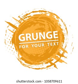 Grunge border. Grunge frame. Vector abstract background with ink brush strokes and geometrical shapes. Grunge background with space for text.