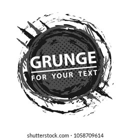 Grunge border. Grunge frame. Vector abstract background with ink brush strokes and geometrical shapes. Grunge background with space for text.