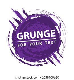 Grunge border. Grunge frame. Vector abstract background with ink brush strokes and geometrical shapes. Grunge background with space for text.