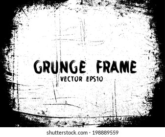 grunge border frame. vector illustration. 