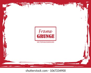 Grunge border frame.Grunge background.Abstract vector template.