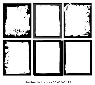 Grunge border frame.Grunge background.Abstract vector template.