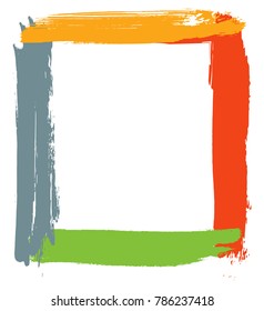 Grunge Border Frame.Grunge Background.Vector Template.